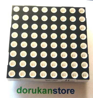 8x8 Dot-Matrix LED 5mm Kırmızı Ortak Anot
