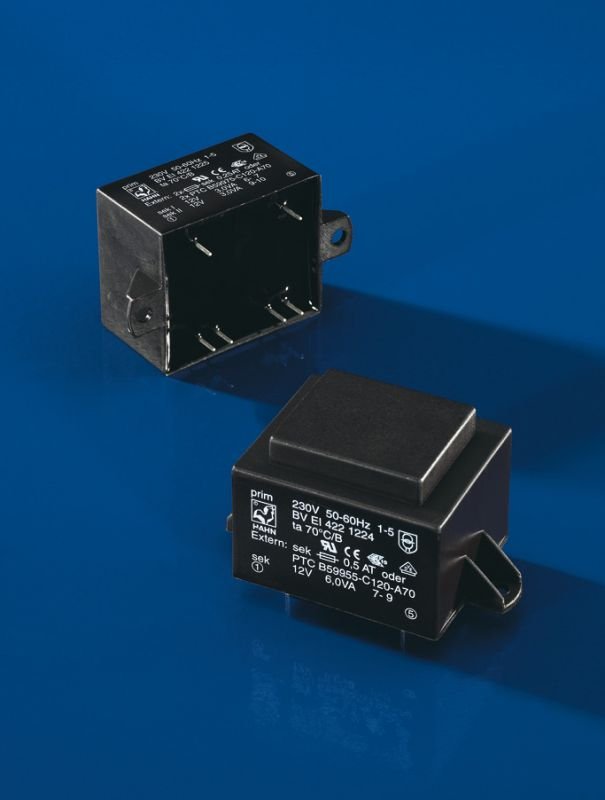 2x12V 2x250mA 6VA PCB Trafo  (BV EI422 1225)