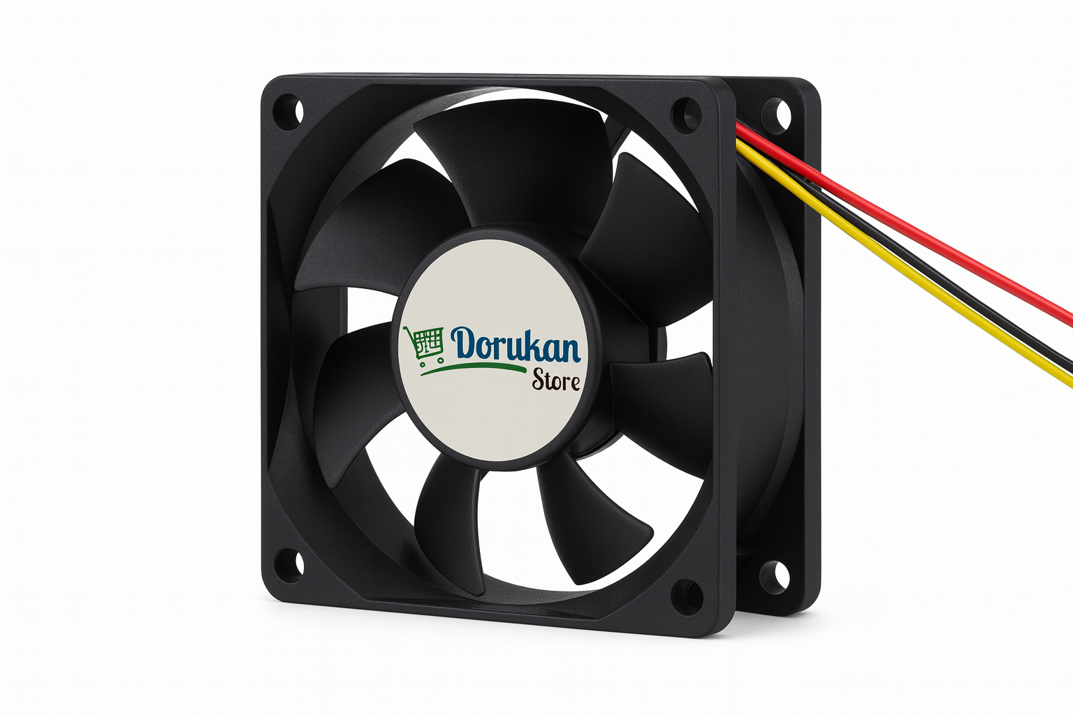 80x80x38mm Rulmanlı 24V Dc 3 Kablolu Fan