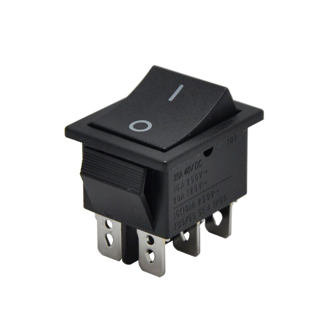 Geniş Anahtar Işıksız Off-(Mom) Yaylı 6Pin