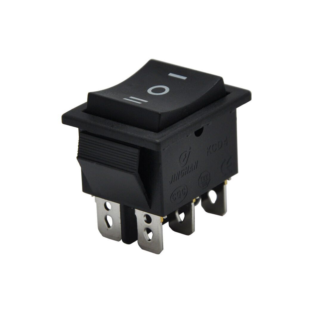 Geniş Anahtar Işıksız (Mom)-Off-(Mom) Yaylı 6Pin