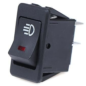 Oto Anahtarı Nokta Işıklı Kırmızı, Far Logolu On-Off (12V-24V) 4Pin