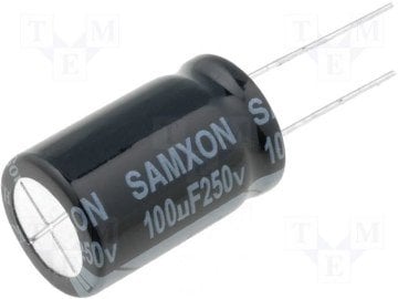 100UF 250V 16x26 105°