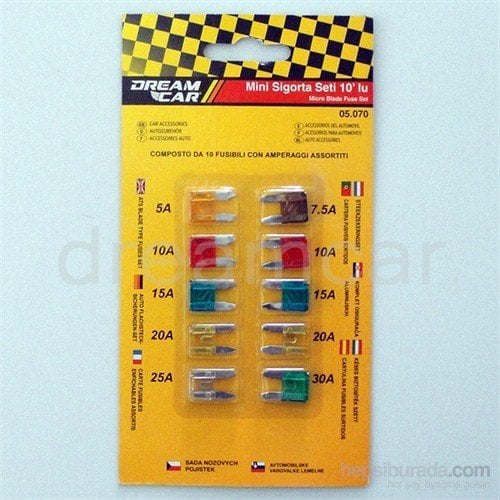 Mini Oto Sigorta 10'Lu Set