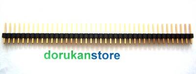 1x40 Tek Sıra Erkek Pin Header 180° 12mm (HD1x40) 2 Adet (0.08 USD)